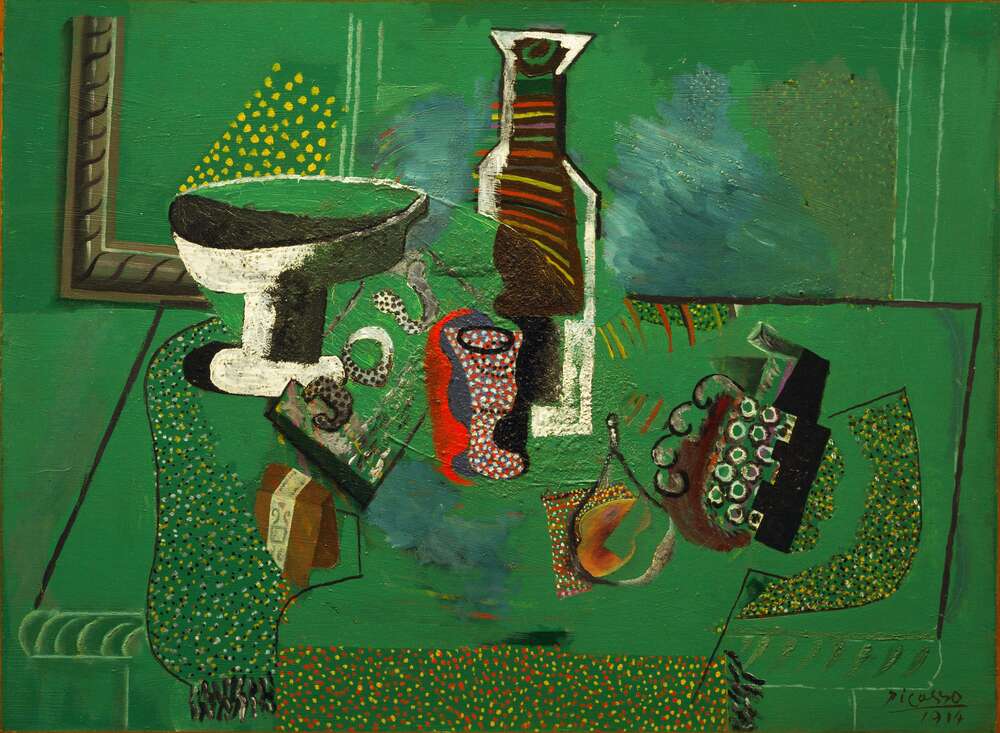 репродукция картина-постер  Зеленый натюрморт Пабло Пикассо