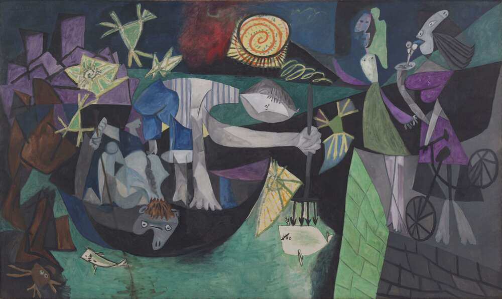 репродукція картина-постер  Нічна рибалка на Антібі Пабло Пікассо