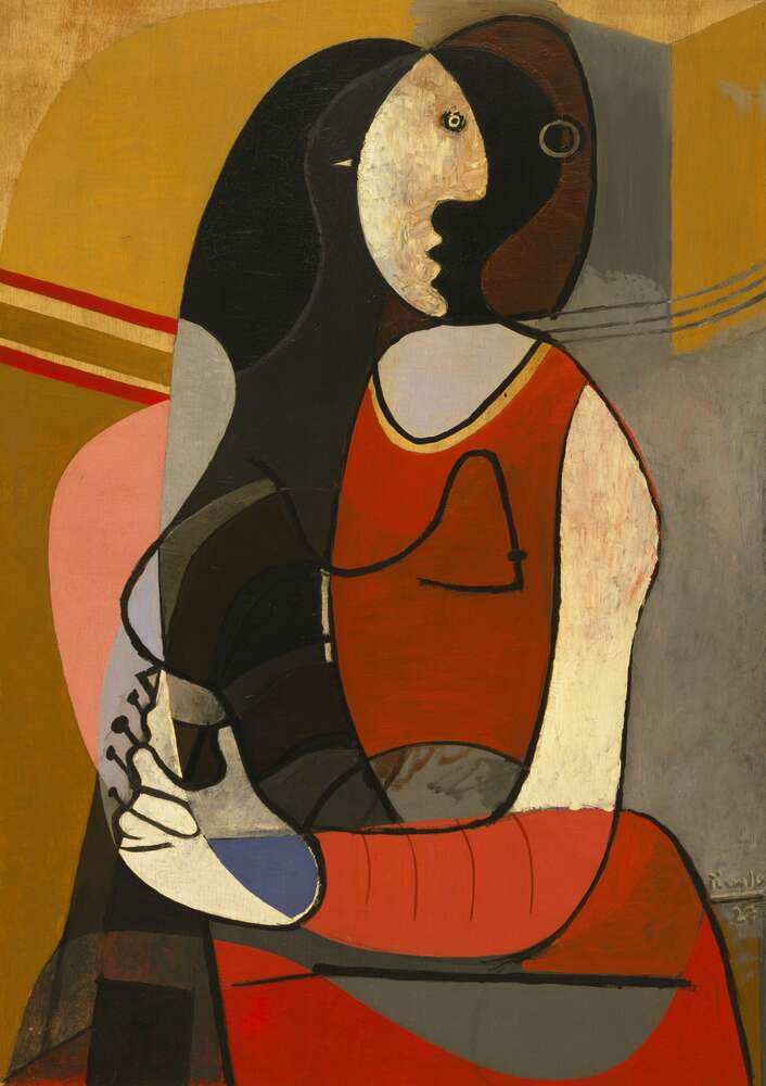 репродукція картина-постер  Сидить жінка Пабло Пікассо