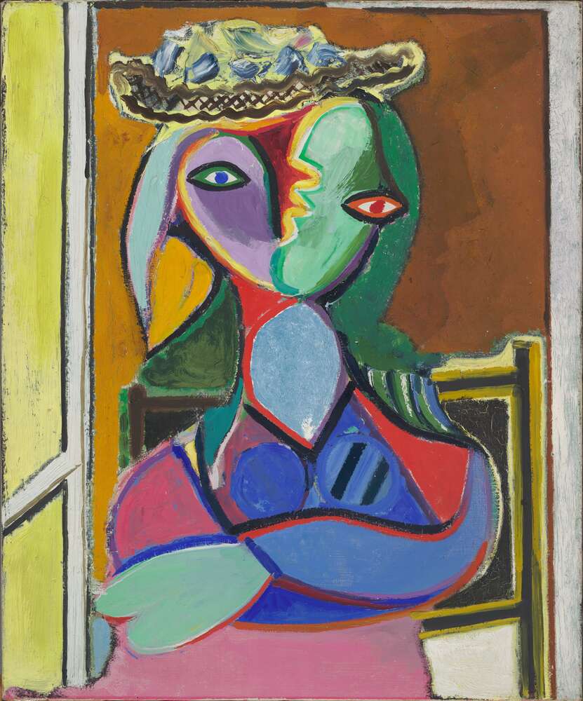 репродукція картина-постер  Сидяча жінка Пабло Пікассо