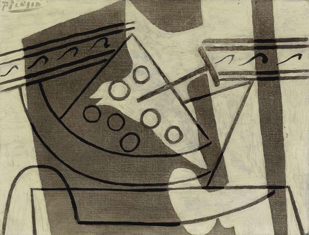 репродукция картина-постер  Компотница с виноградом Пабло Пикассо