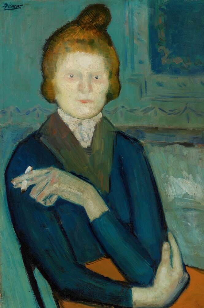 репродукція картина-постер  Молода жінка з сигаретою Пабло Пікассо