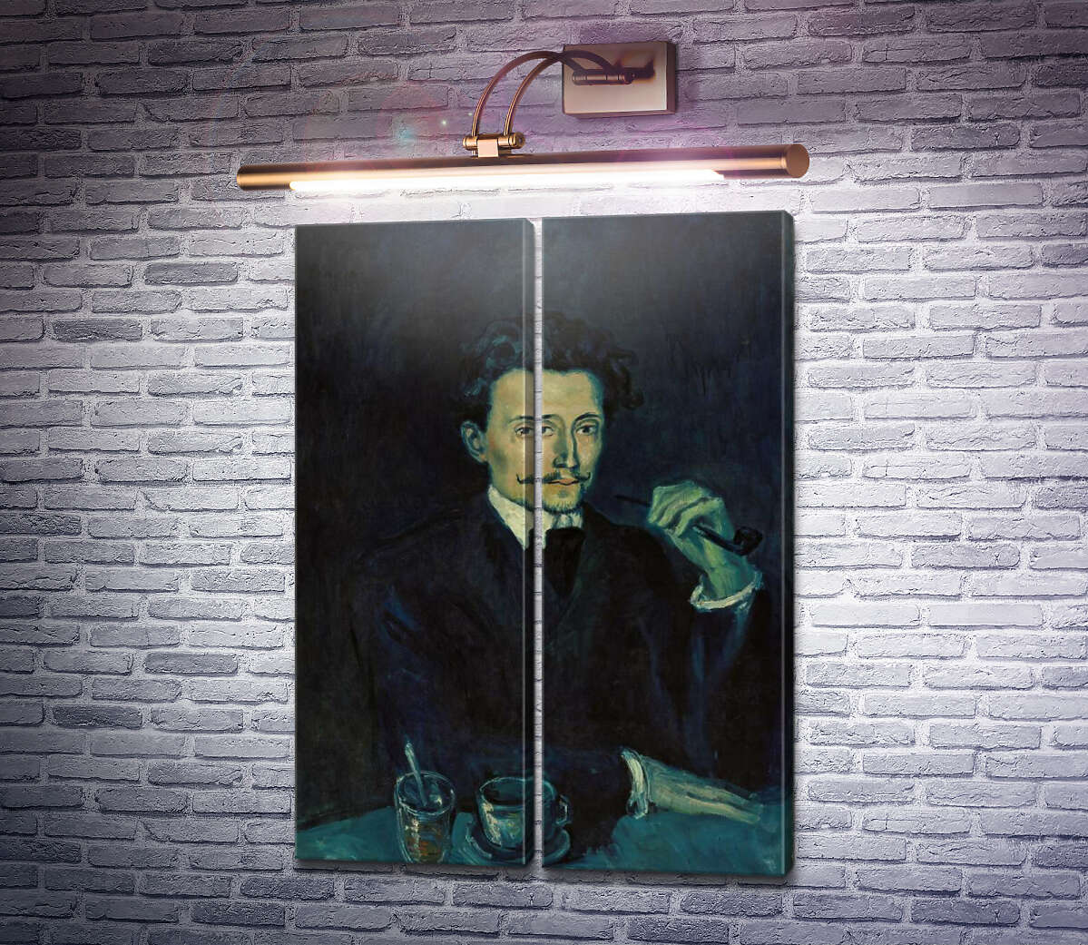 Модульна картина Портрет Бенета Солера (Портрет невідомого в чорному сюртуку) Пабло Пікассо