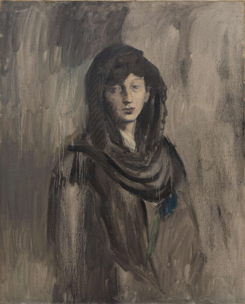 репродукція картина-постер  Фернанда в чорній мантильє Пабло Пікассо