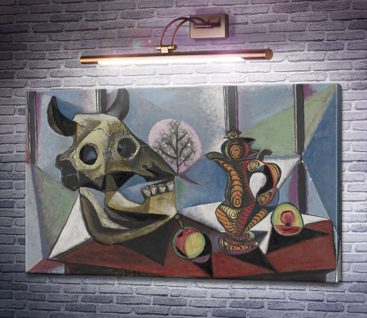 Картина Череп бика, глечик і фрукти Пабло Пікассо