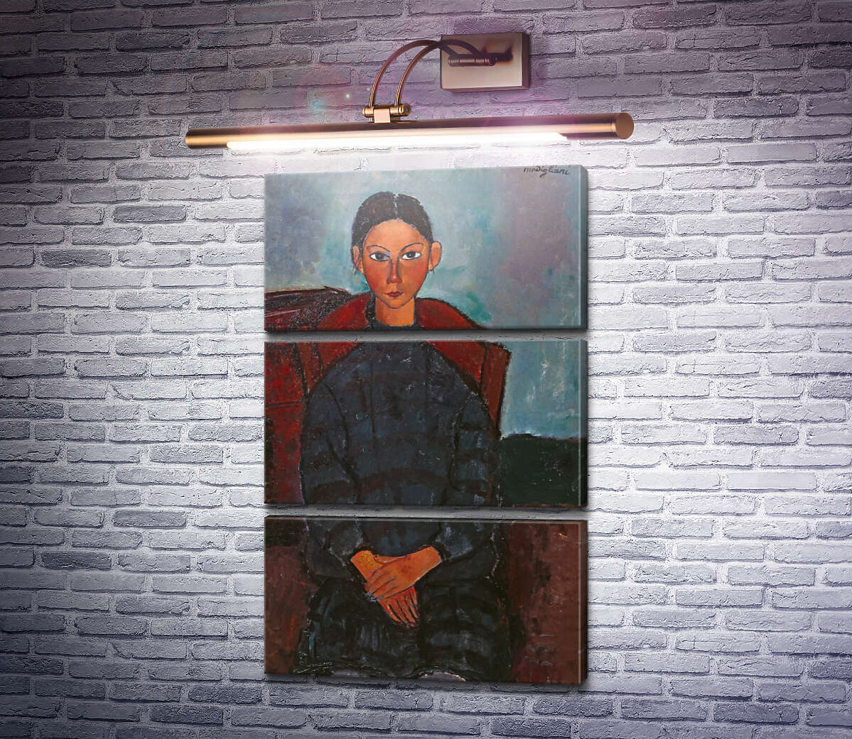 Модульна картина Дівчинка в чорному сарафані (Модуль №15) Амедео Модільяні