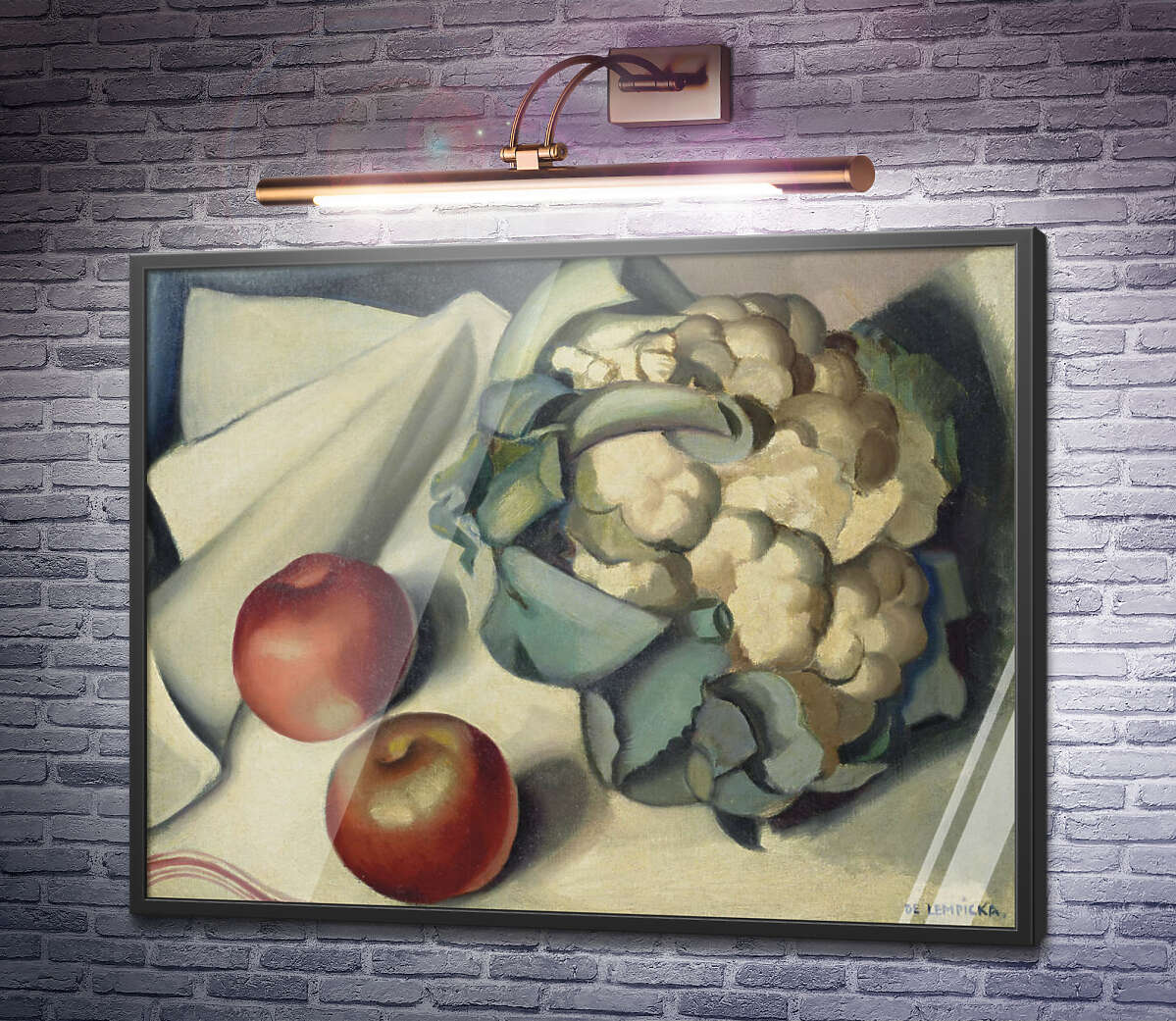 Постер Натюрморт з кольоровою капустою і яблуками Тамара Лемпіцька