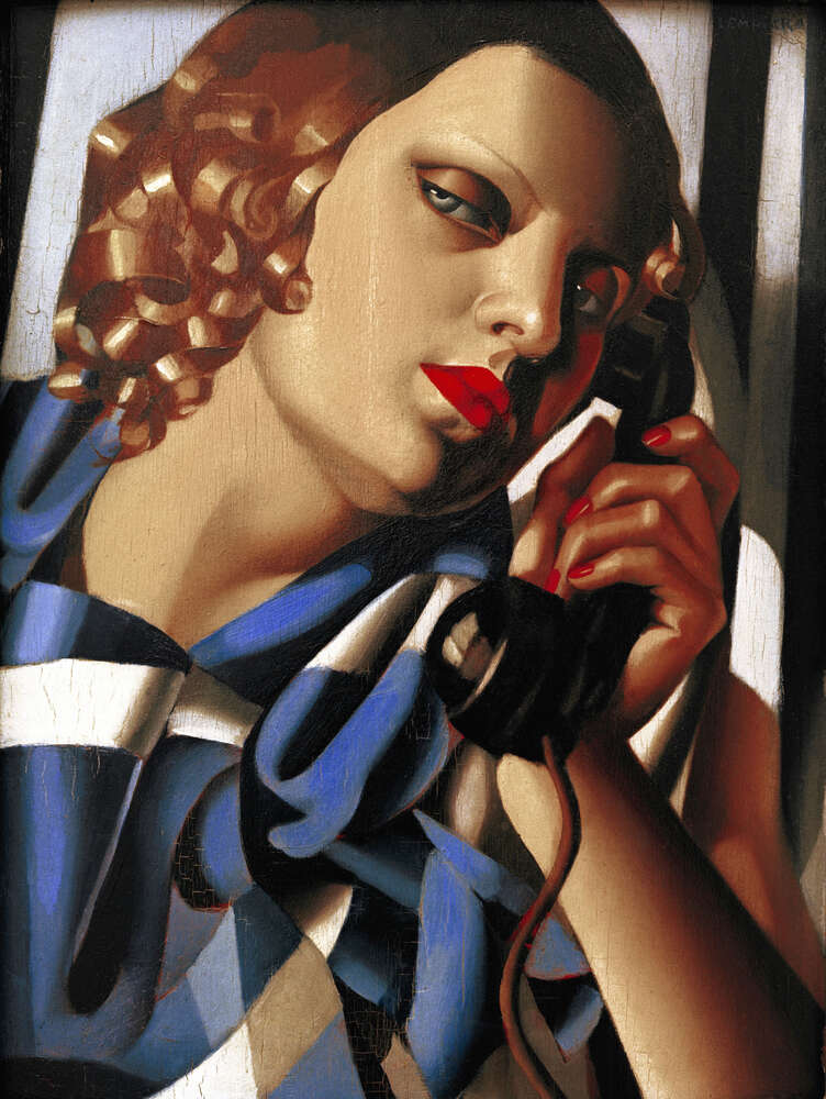 репродукція картина-постер  Дзвінок по телефону II Тамара Лемпіцька