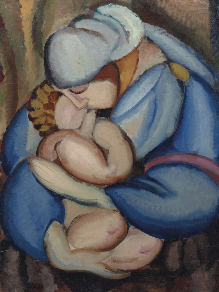 репродукція картина-постер  Мати з дитиною Тамара Лемпіцька
