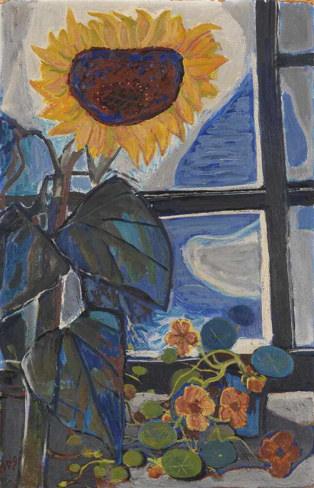 репродукція картина-постер  Соняшник біля вікна майстерні Дікс Отто