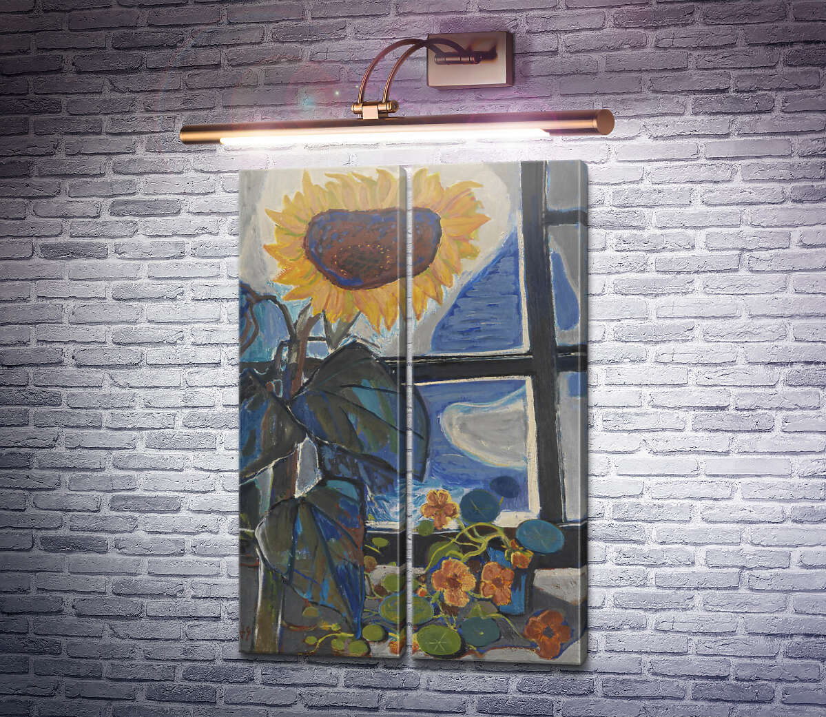 Модульна картина Соняшник біля вікна майстерні Дікс Отто
