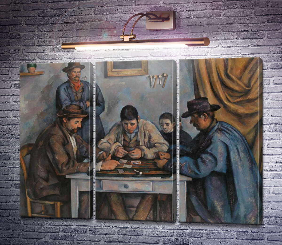 Модульная картина Картежники (Модуль №2) Поль Сезанн Модульная картина Картежники (Модуль №2) Поль Сезанн