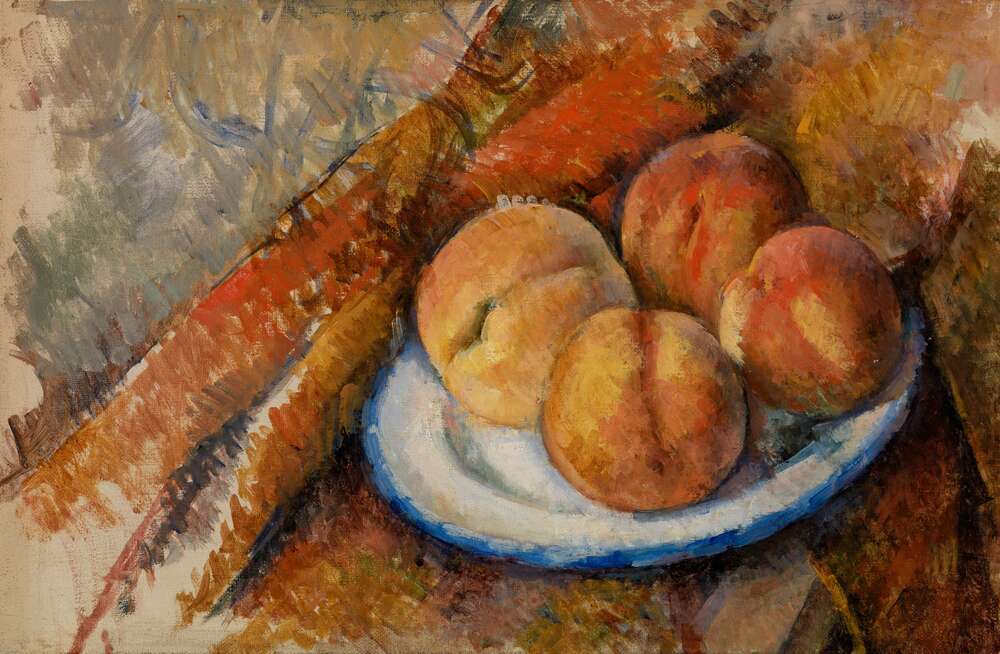 репродукція картина-постер  Чотири персика на тарілці Поль Сезанн