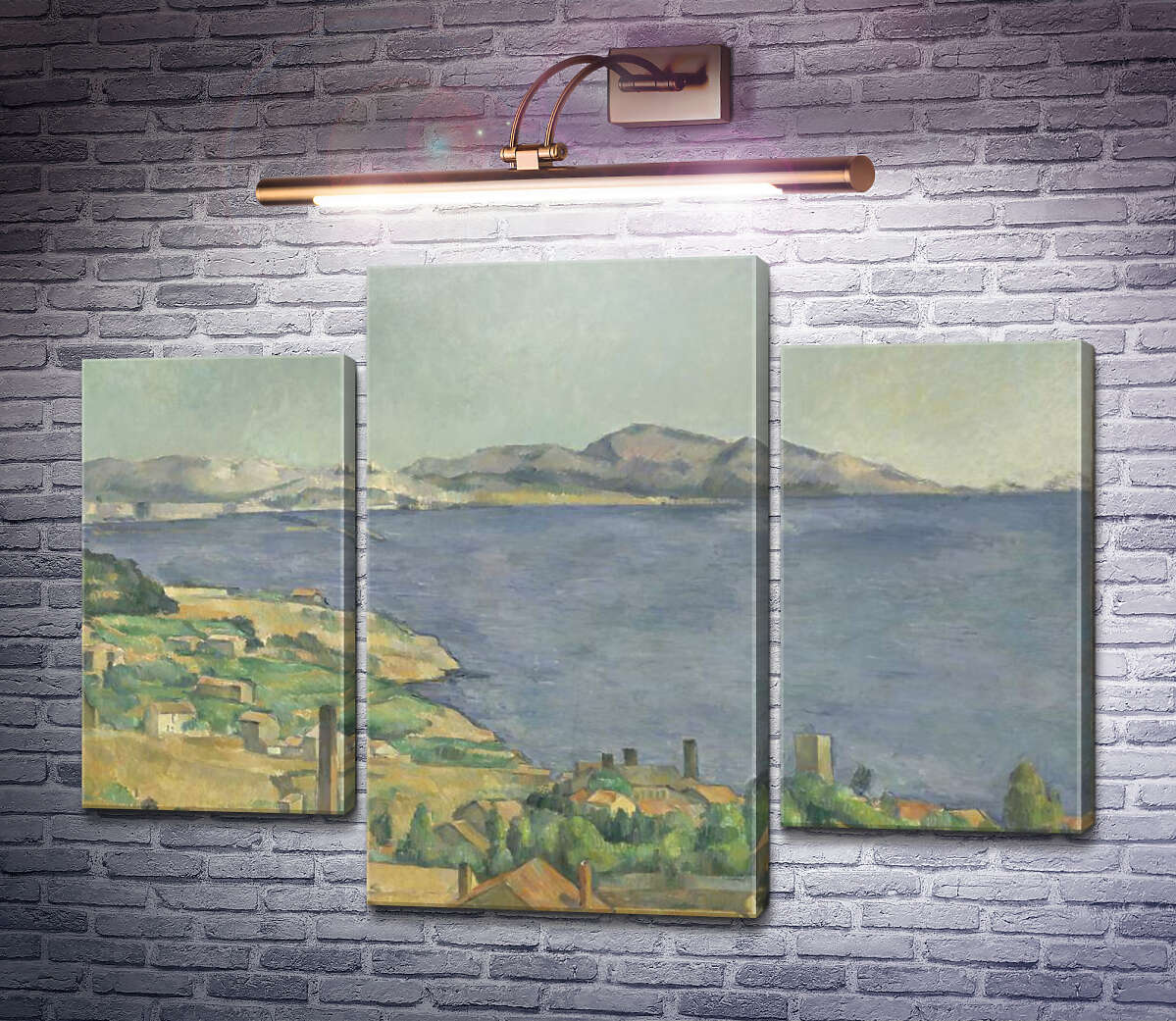 Модульная картина Вид на Лионский залив со стороны Эстака (Модуль №10) Поль Сезанн
