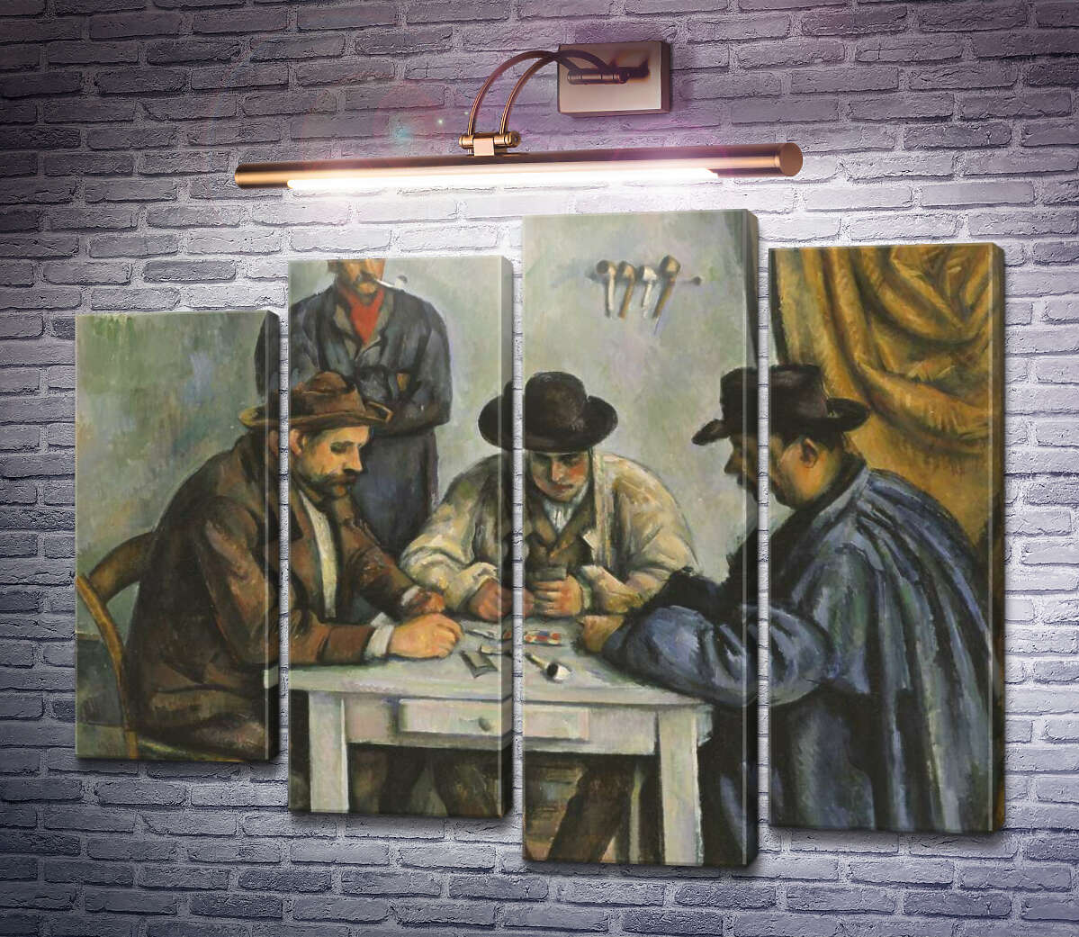 Модульна картина Картярі (Модуль №3) Поль Сезанн Модульна картина Картярі (Модуль №3) Поль Сезанн