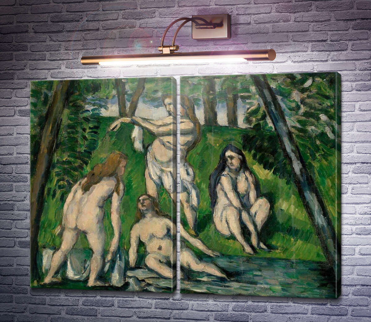 Модульна картина Чотири купальниці Поль Сезанн