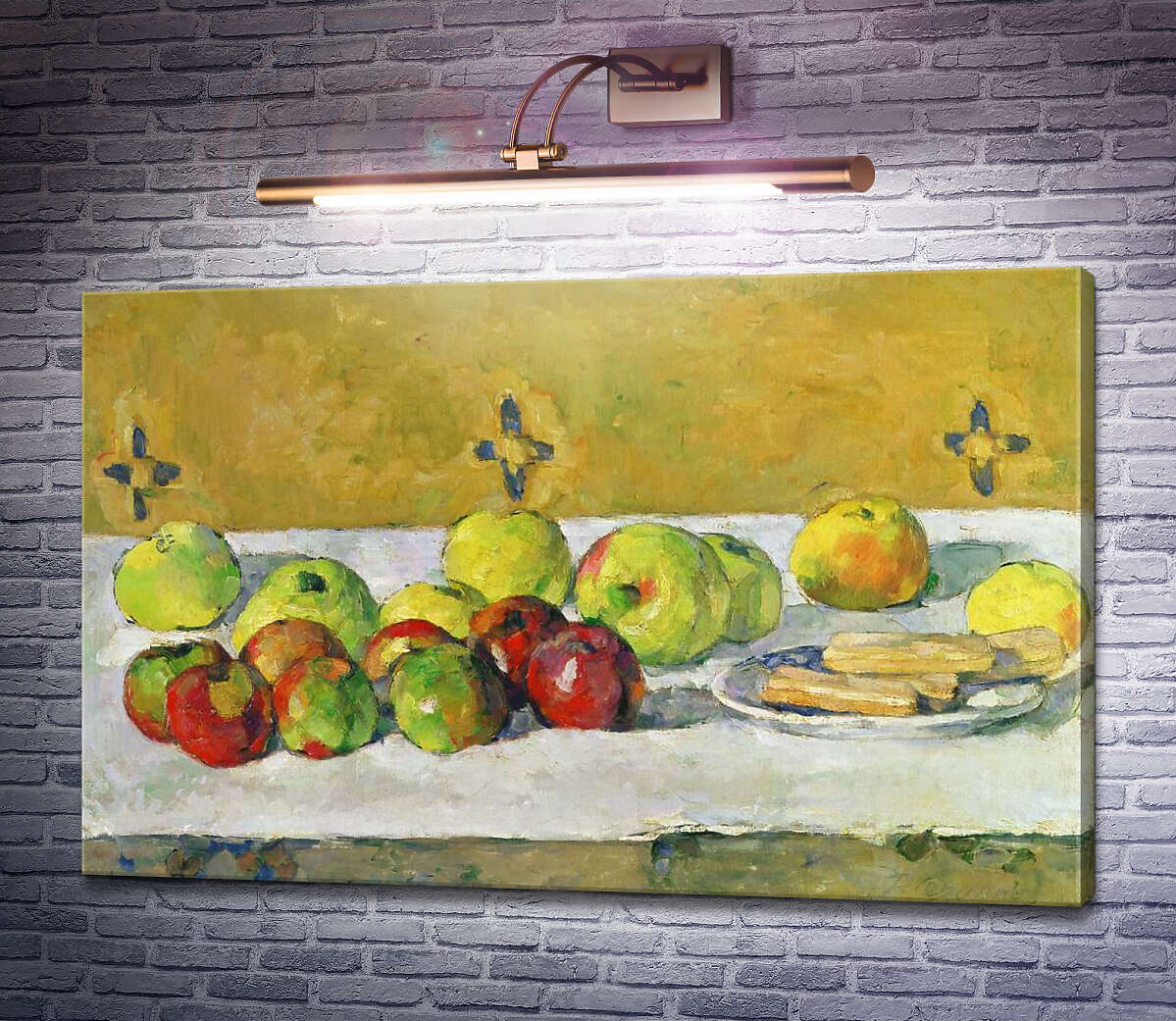 Картина Яблоки и бисквиты Поль Сезанн
