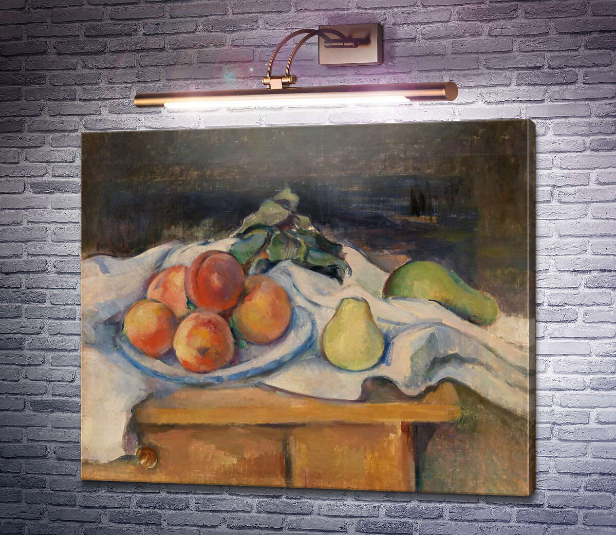 Картина Фрукти на столі Поль Сезанн