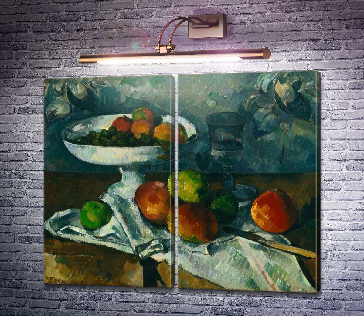 Модульна картина Блюдо з фруктами Поль Сезанн