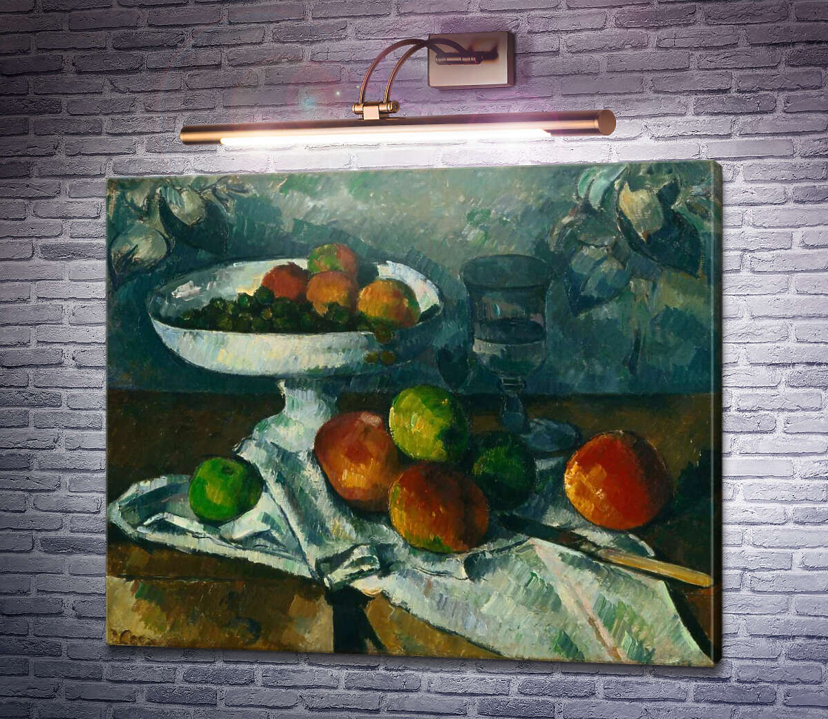 Картина Блюдо с фруктами Поль Сезанн