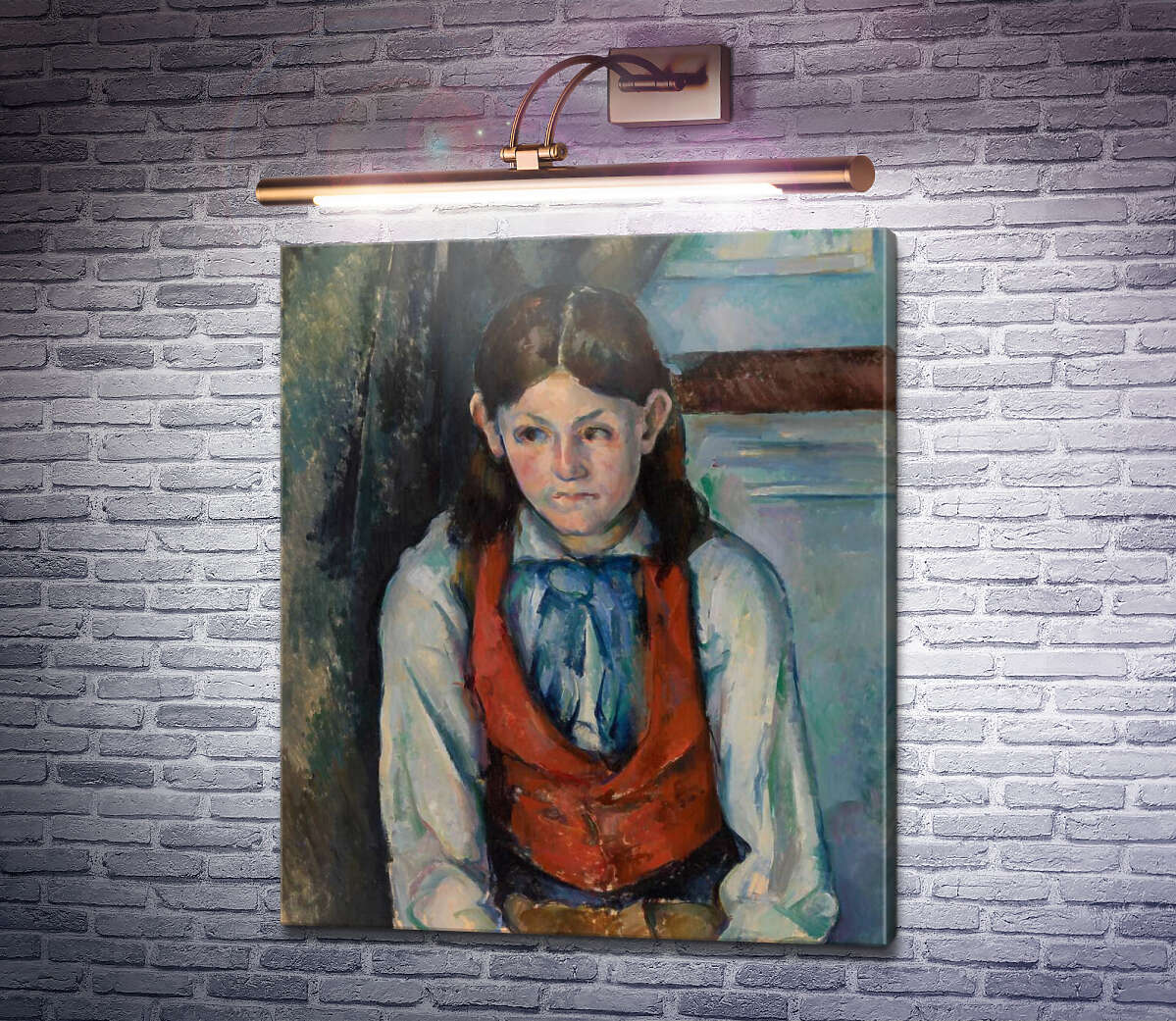 Картина Хлопчик в червоному жилеті Поль Сезанн