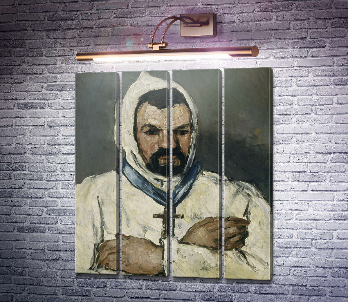 Модульная картина Доминик Обер, дядя художника, в образе монаха (Модуль №24) Поль Сезанн