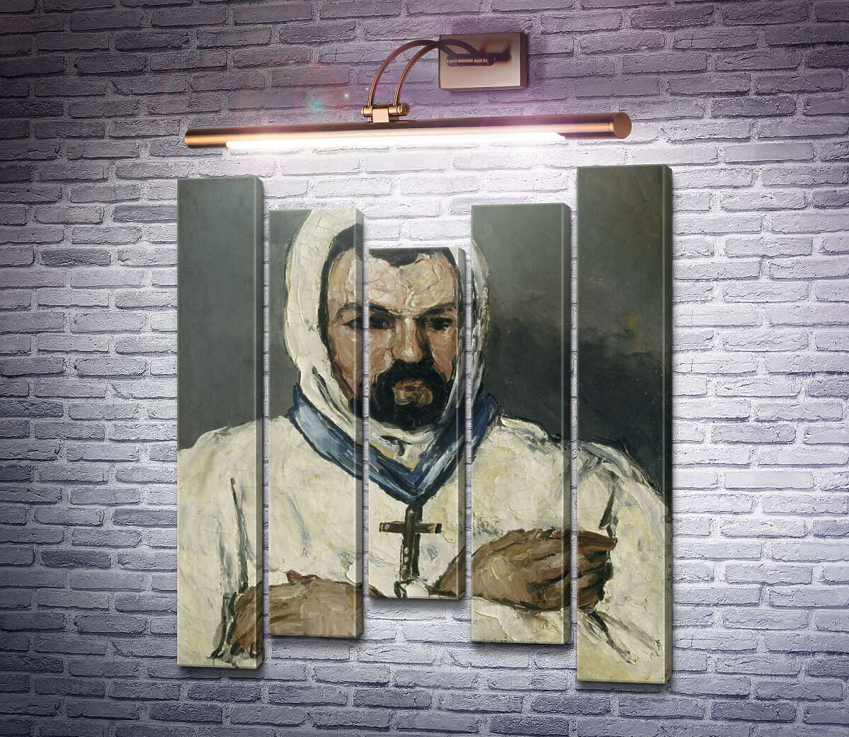 Модульная картина Доминик Обер, дядя художника, в образе монаха (Модуль №27) Поль Сезанн