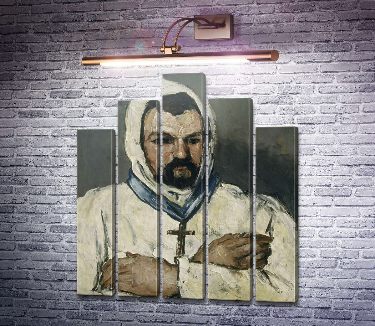 Модульная картина Доминик Обер, дядя художника, в образе монаха (Модуль №29) Поль Сезанн