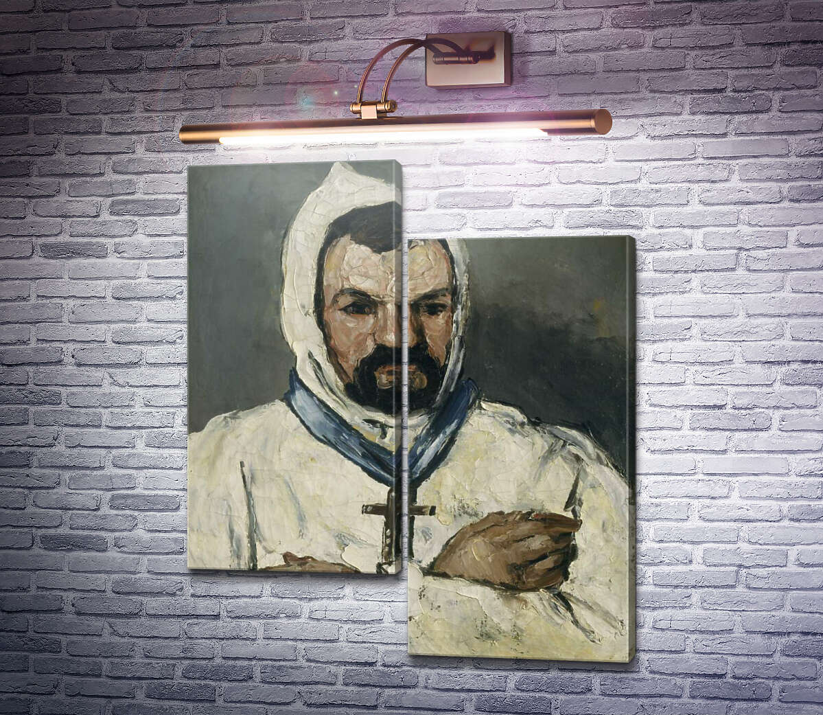 Модульна картина Домінік Обер, дядько художника, в образі ченця (Модуль №9) Поль Сезанн Модульна картина Домінік Обер, дядько художника, в образі ченця (Модуль №9) Поль Сезанн