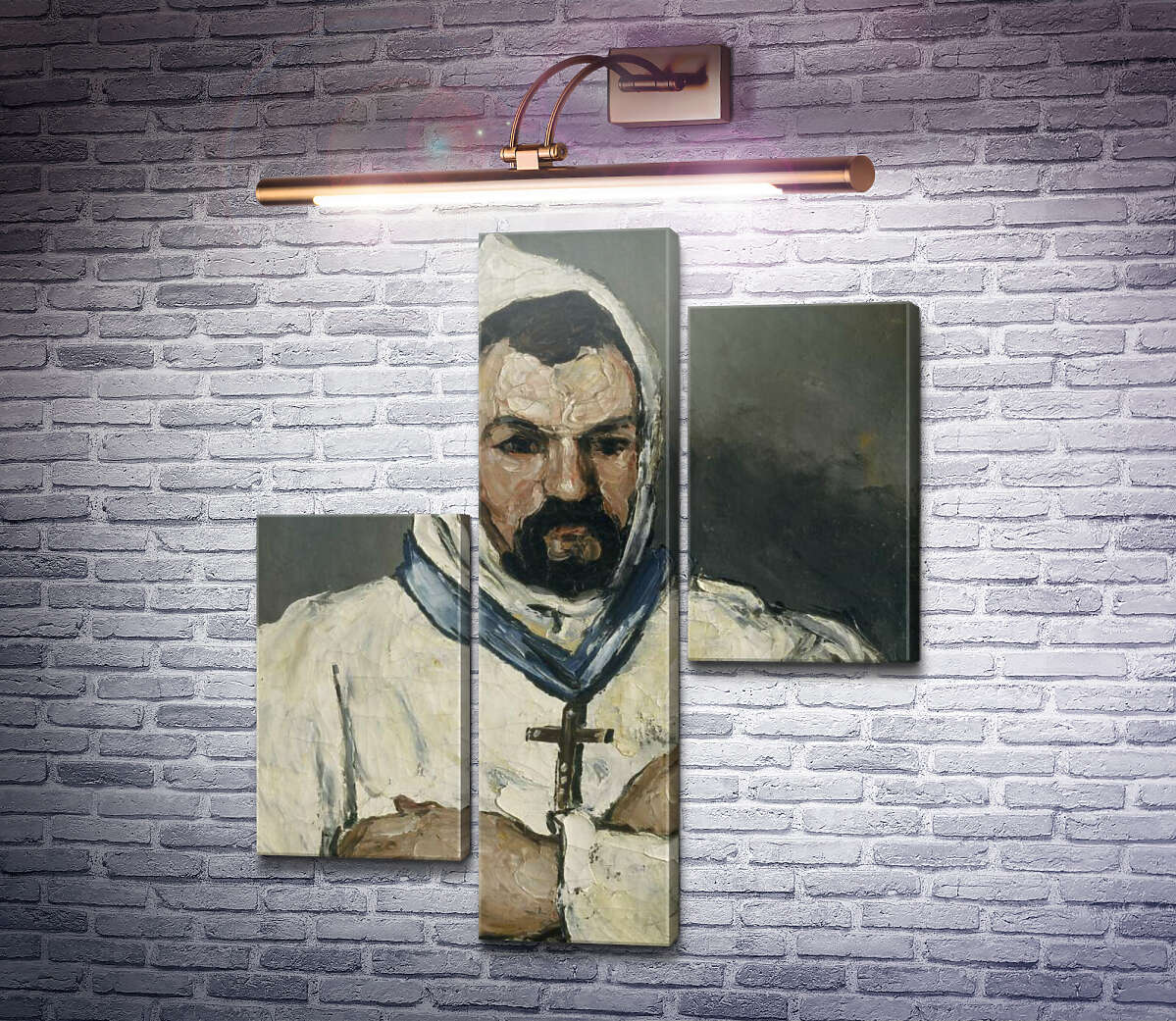 Модульная картина Доминик Обер, дядя художника, в образе монаха (Модуль №12) Поль Сезанн