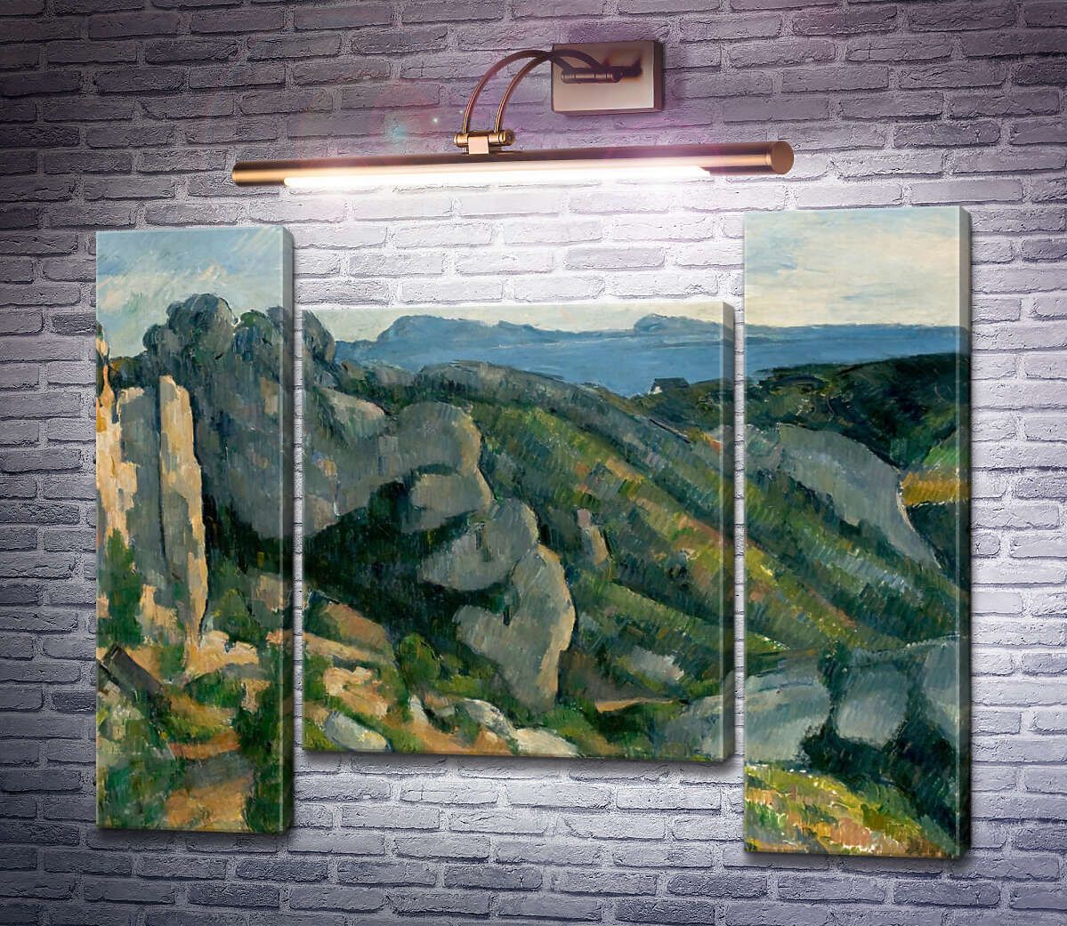 Модульная картина Скалы в Эстаке (Модуль №11) Поль Сезанн