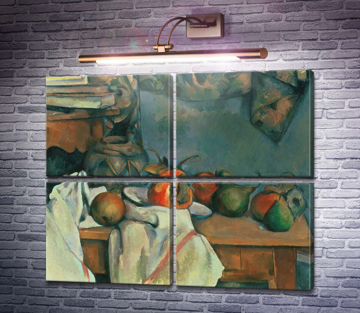 Модульная картина Имбирница, гранат и груши (Модуль №25) Поль Сезанн Модульная картина Имбирница, гранат и груши (Модуль №25) Поль Сезанн