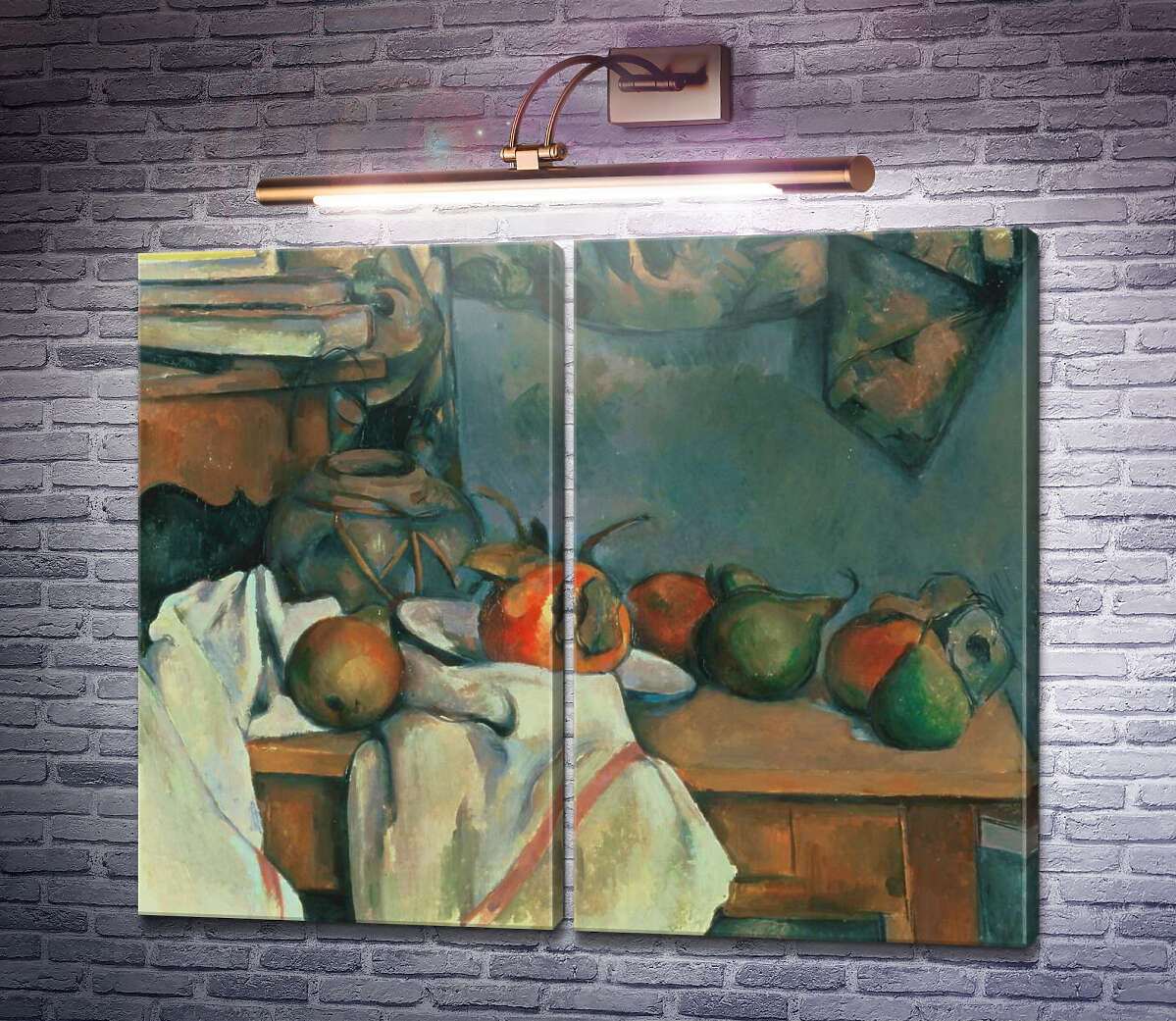 Модульна картина Імбирніца, гранат і груші Поль Сезанн