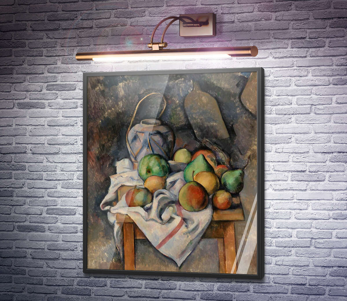 Постер Натюрморт з фруктами і глечиком Поль Сезанн