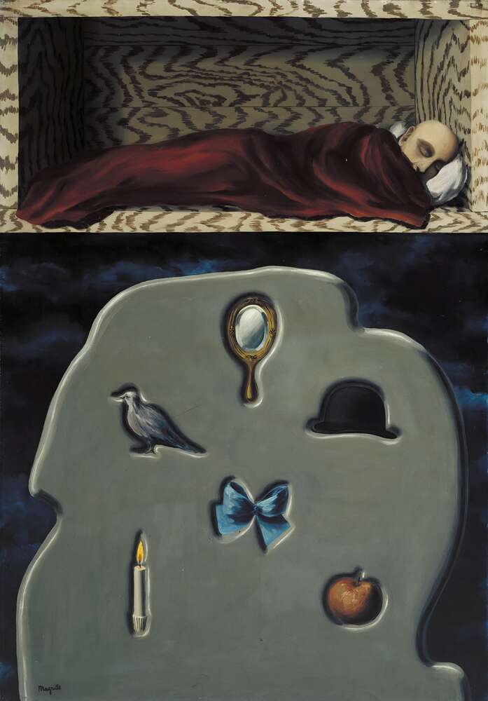 репродукція картина-постер  Безтурботність сплячого Рене Магрітт