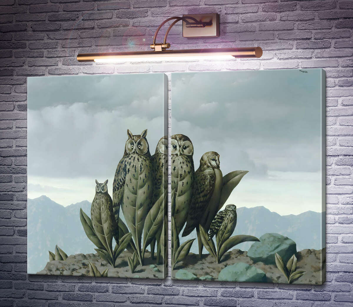 Модульна картина Супутники страху (Модуль №6) Рене Магрітт