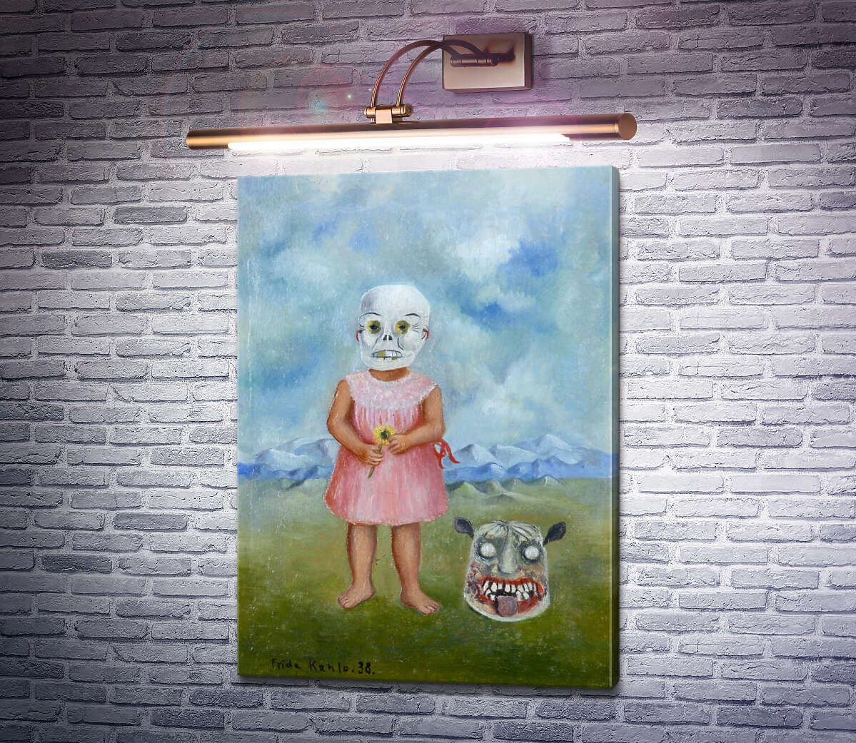 Картина Дівчинка з маскою смерті Фріда Кало