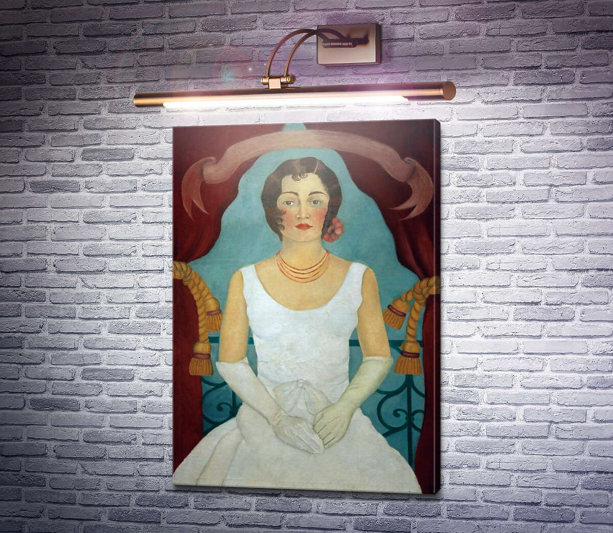 Картина Портрет сеньйори в білій сукні Фріда Кало