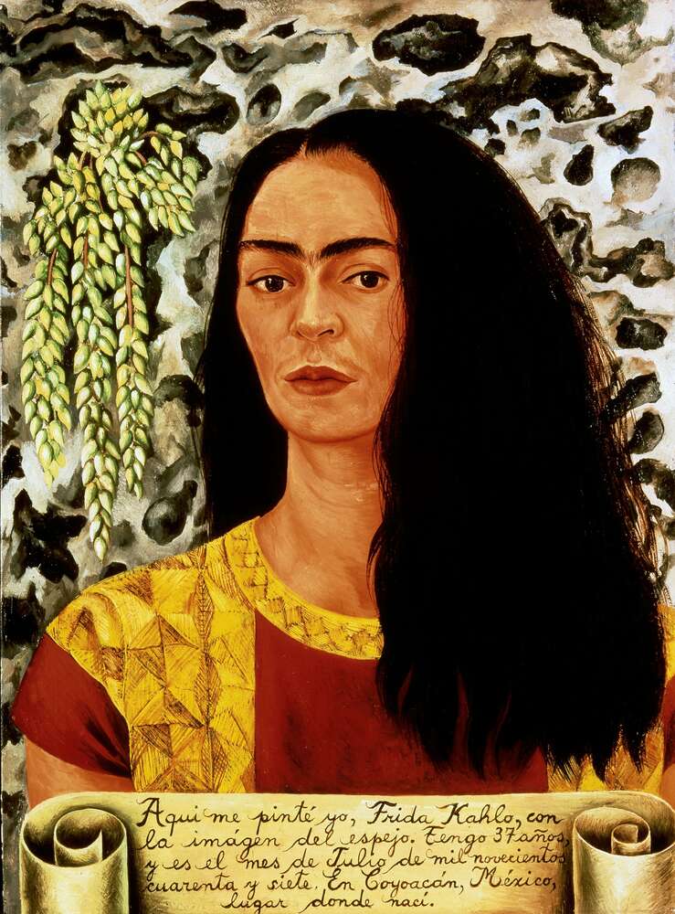 репродукція картина-постер  Автопортрет з розпущеним волоссям Фріда Кало