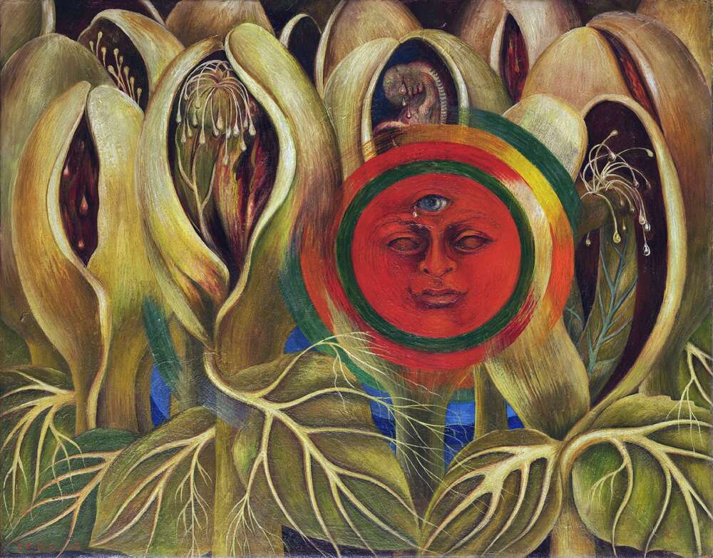репродукция картина-постер  Солнце и жизнь Фрида Кало
