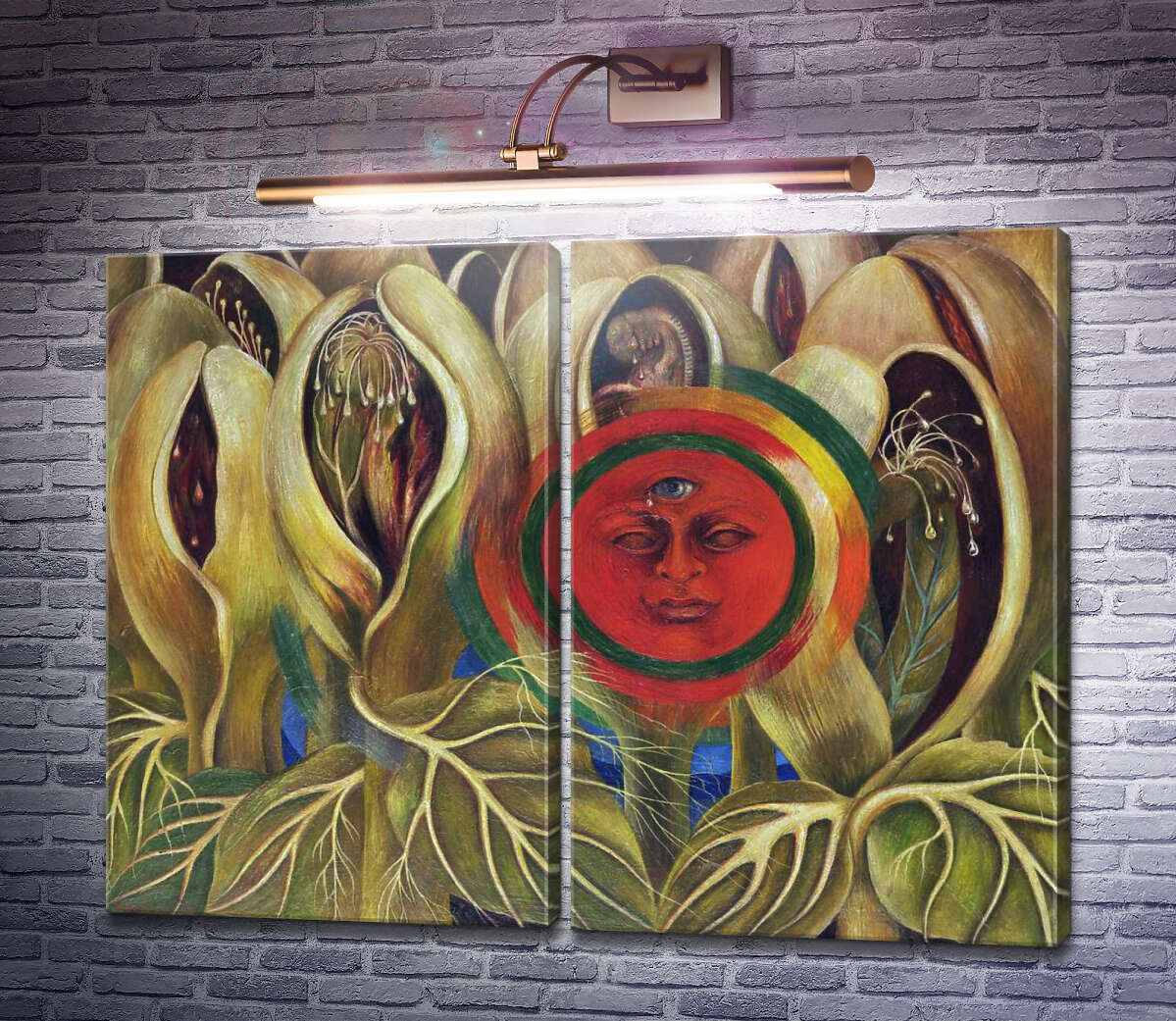 Модульна картина Сонце і життя Фріда Кало