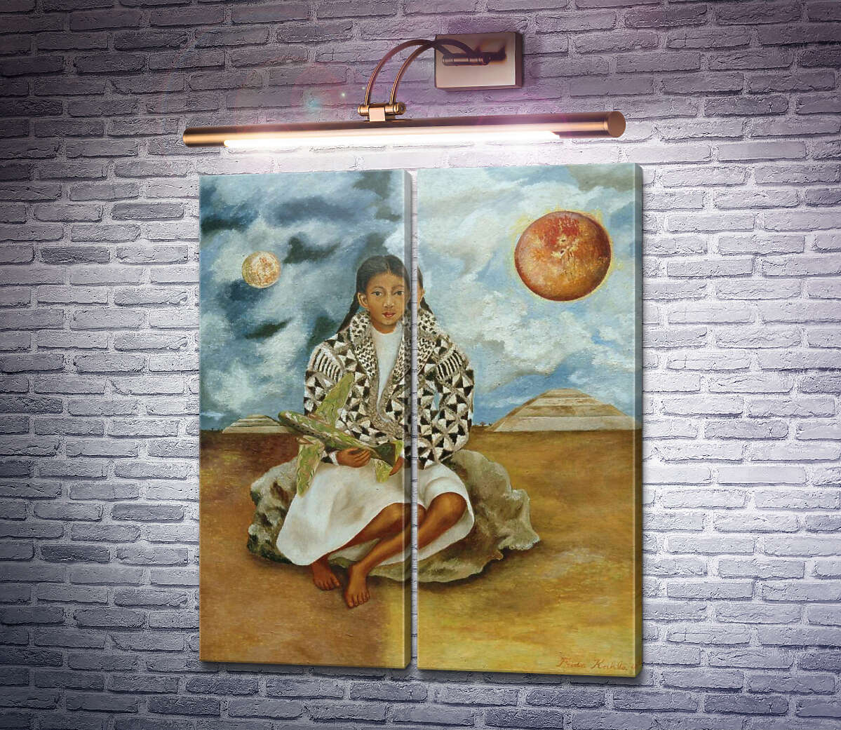 Модульна картина Луча Марія, дівчинка з Теуакана (Сонце і місяць) Фріда Кало