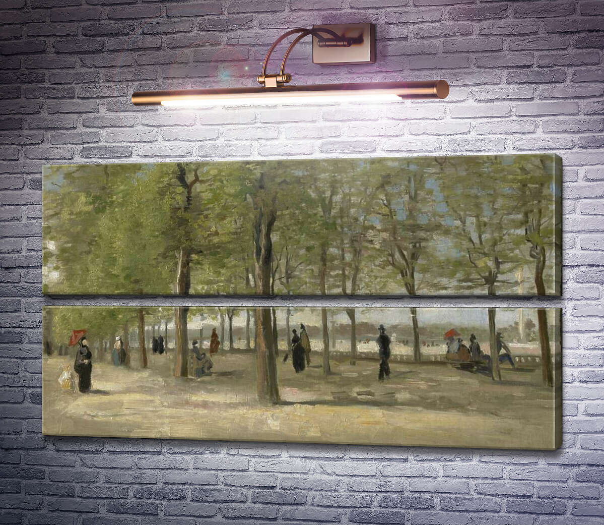 Модульна картина Вуличка у Люксембурзького саду (Lane at the Garden of Luxemburg), 1886 (Модуль №7) Каміль Пісарро Модульна картина Вуличка у Люксембурзького саду (Lane at the Garden of Luxemburg), 1886 (Модуль №7) Каміль Пісарро