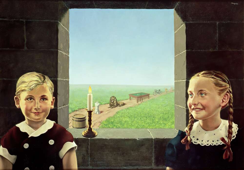 репродукція картина-постер  Портрет двох дітей Рене Магрітт