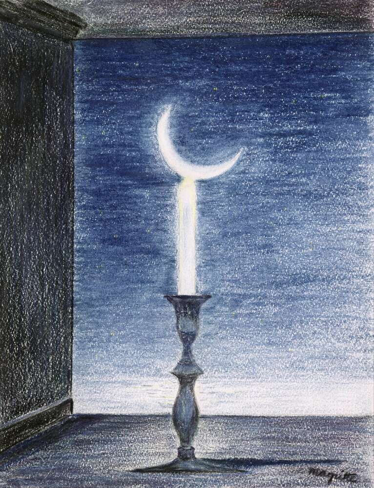 репродукция картина-постер  Лунный свет Рене Магритт