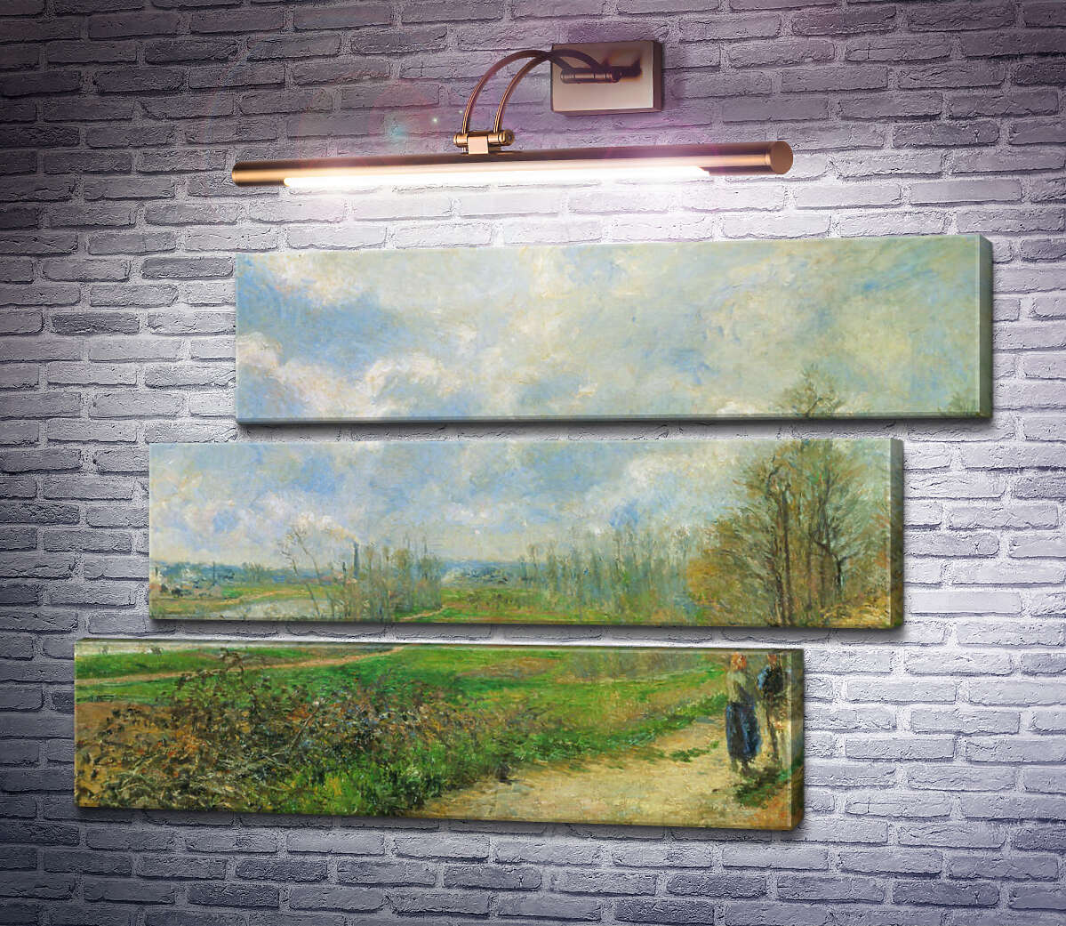 Модульна картина Капустяне поле поблизу Понтуаза (Модуль №17) Каміль Пісарро