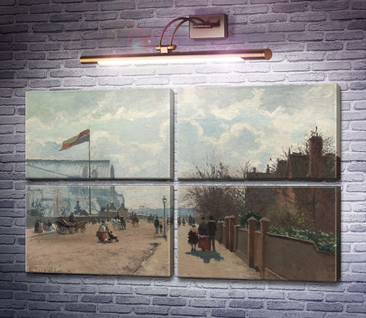 Модульная картина Хрустальный дворец (Crystal Palace) (Модуль №25) Камиль Писсарро Модульная картина Хрустальный дворец (Crystal Palace) (Модуль №25) Камиль Писсарро