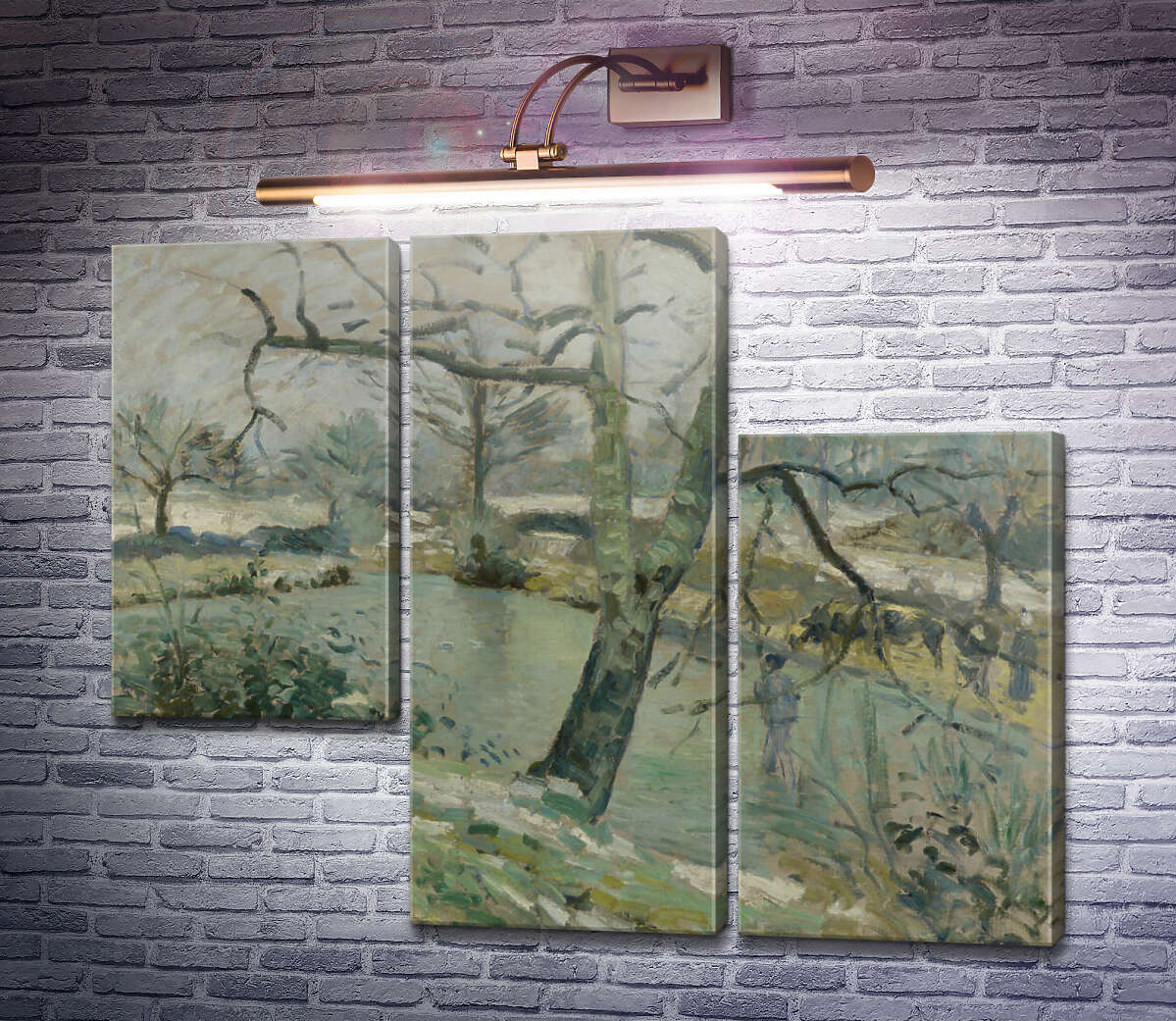 Модульная картина Канал Этан в Монфуко (Модуль №13) Камиль Писсарро