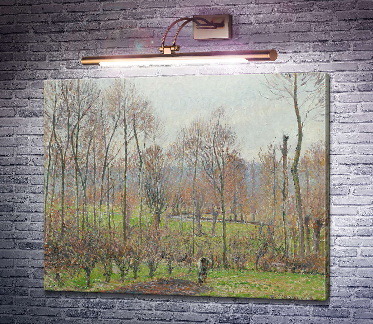 Картина Тополя, похмура погода, Ераньї Каміль Пісарро