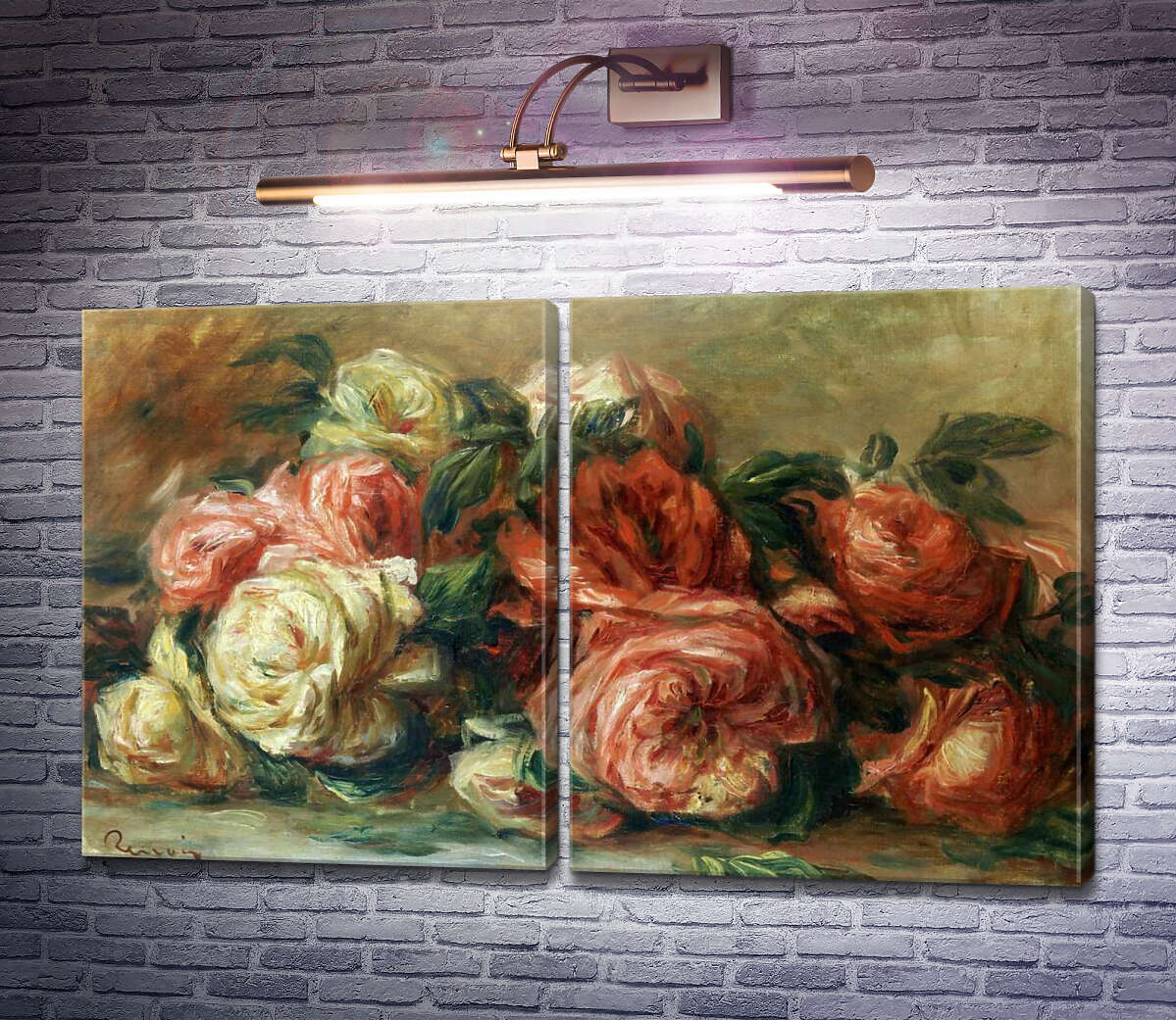 Модульна картина Троянди П'єр Огюст Ренуар